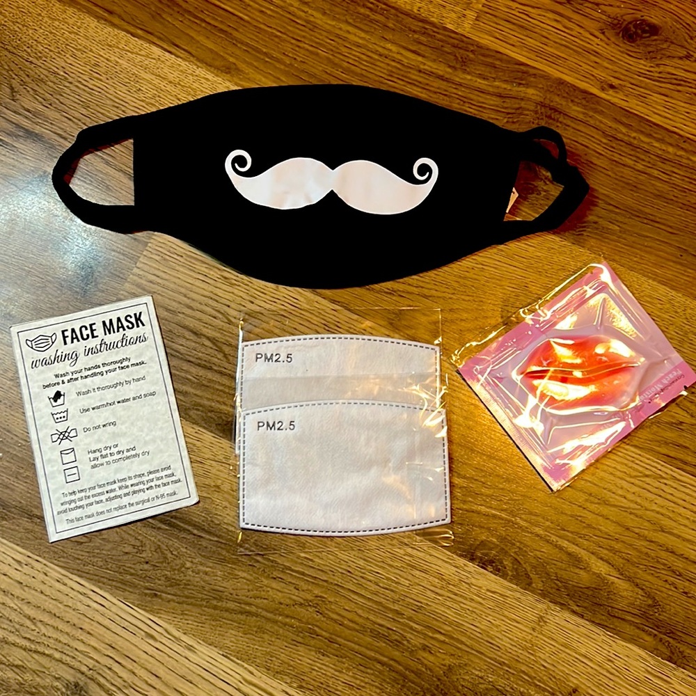 Mustache Mask Kit with Filter Pocket - Picture 3 of 5
